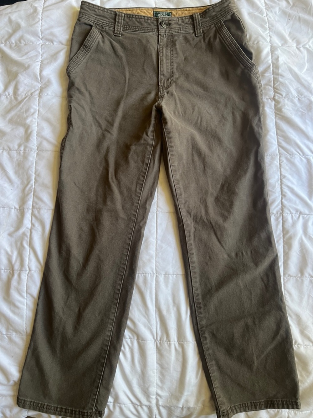 G.H. BASS & CO. MEN’S BROWN JEAN WORKWEAR PANTS